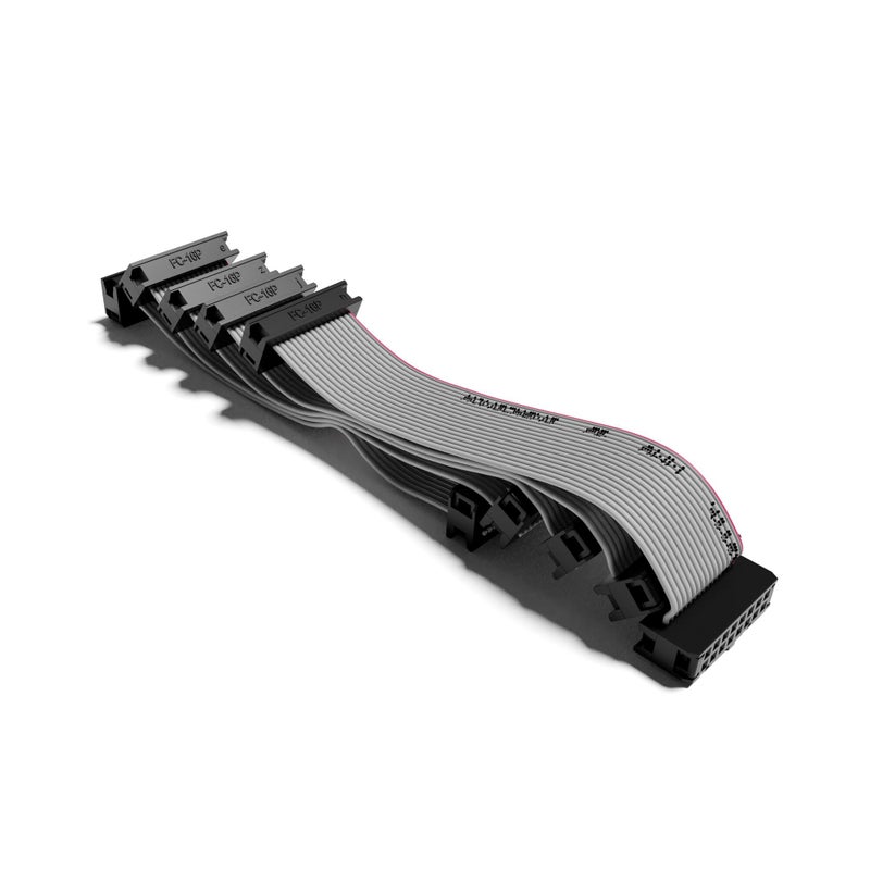 ExcelValley - 5-Pack - Eurorack Flat Ribbon Power Cables Modular Synth Synthesizer [16 to 16 Pins | 25 cm - 9.84"] - Image 1